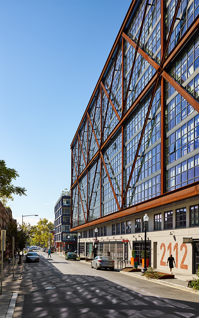 Close up of building exterior