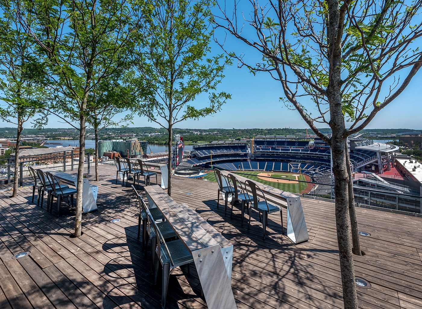 View of Nats stadium from rooftop
